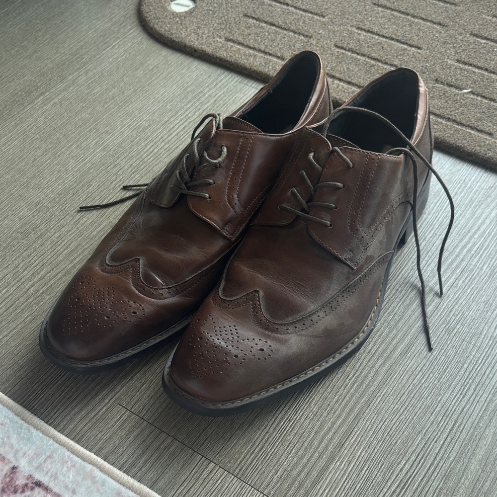 Classic Brown Leather Men's Dress Shoes